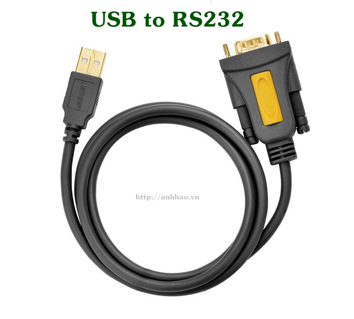 Cáp USB to DB9 RS232 Ugreen 20223 dài 3m chính hãng